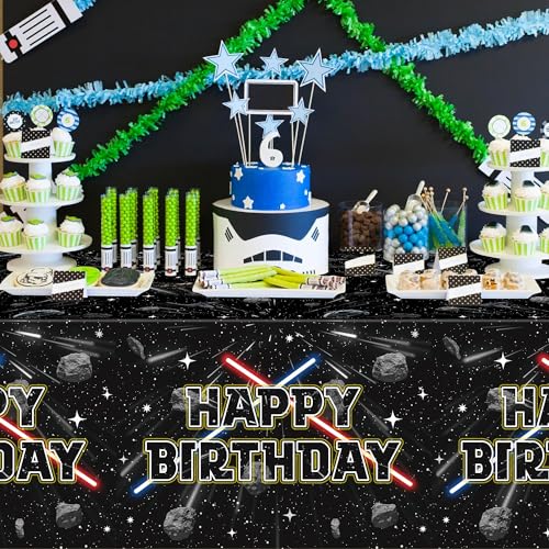 Galaxy Movie Star Birthday Table Covers - 3 Pack, 86x51in Plastic