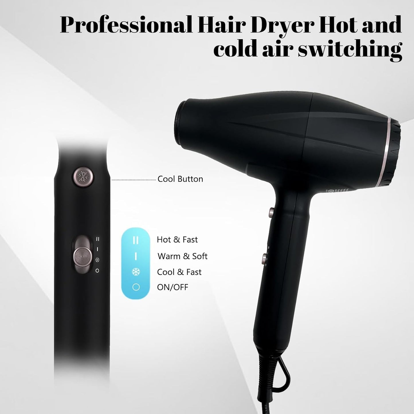 AMULISS Professional Hair Clippers and Zero Gapped Trimmer Kit for Men, Cordless Barber Clipper, Beard Trimmer Haircut Clippers Grooming Set，with Hair Dryer