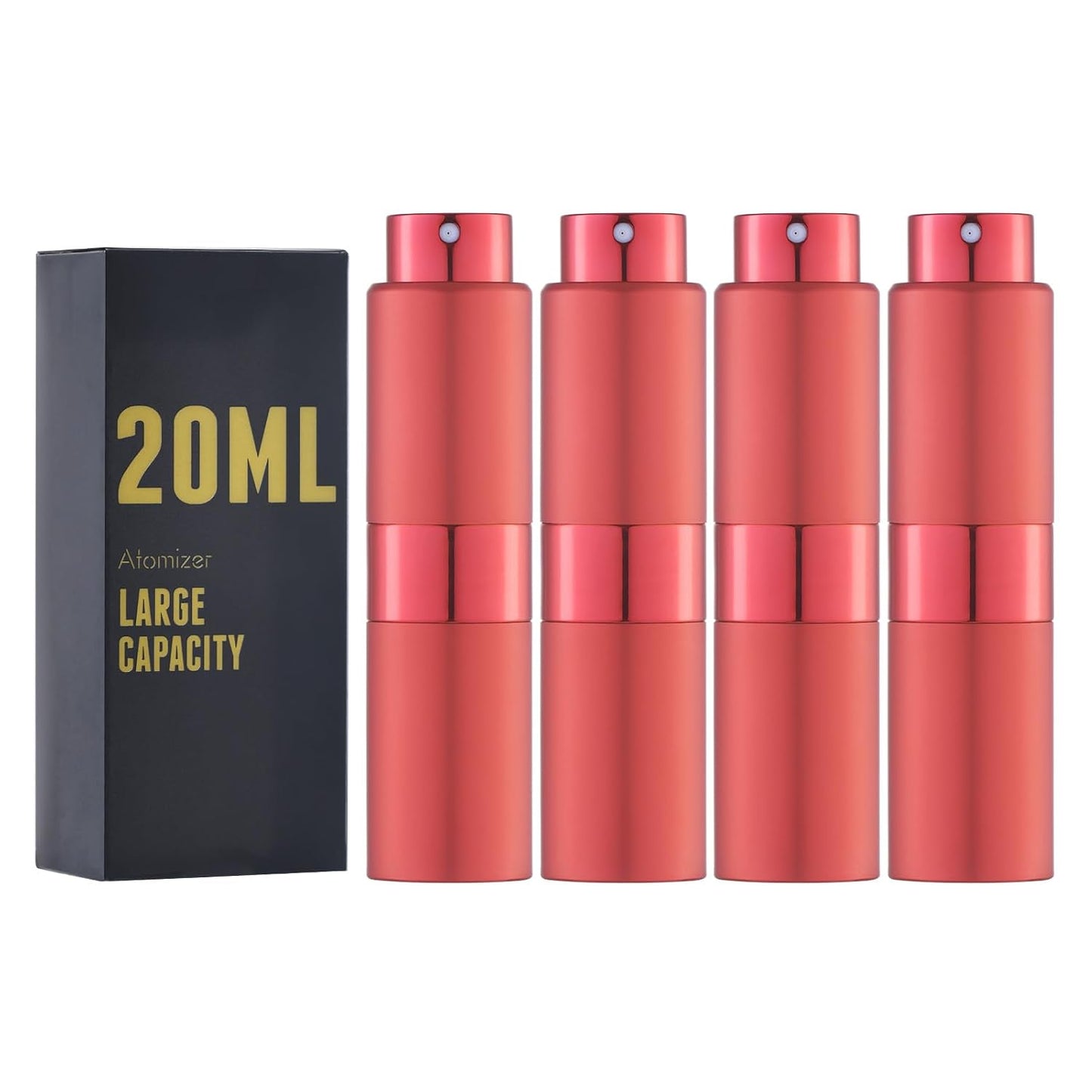 Travel Cologne Spray Bottle - 20ML Perfume Atomizer Mini Dispenser | Black, Set of 4