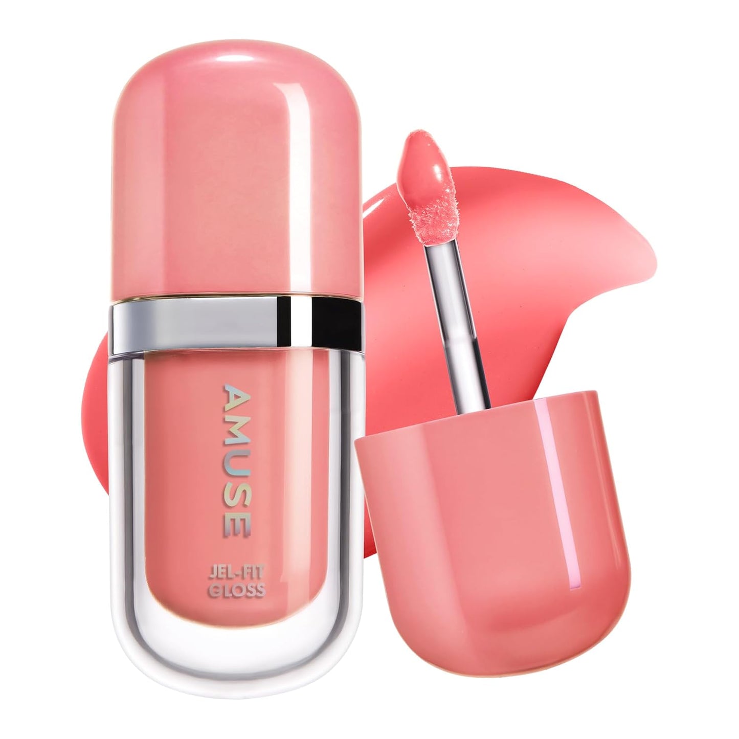 Jel-Fit Tinted Lip Gloss - Caffeine Cherry Ultra Shine Plumping Lip Stain | Hydrating Vegan K-Beauty Tint