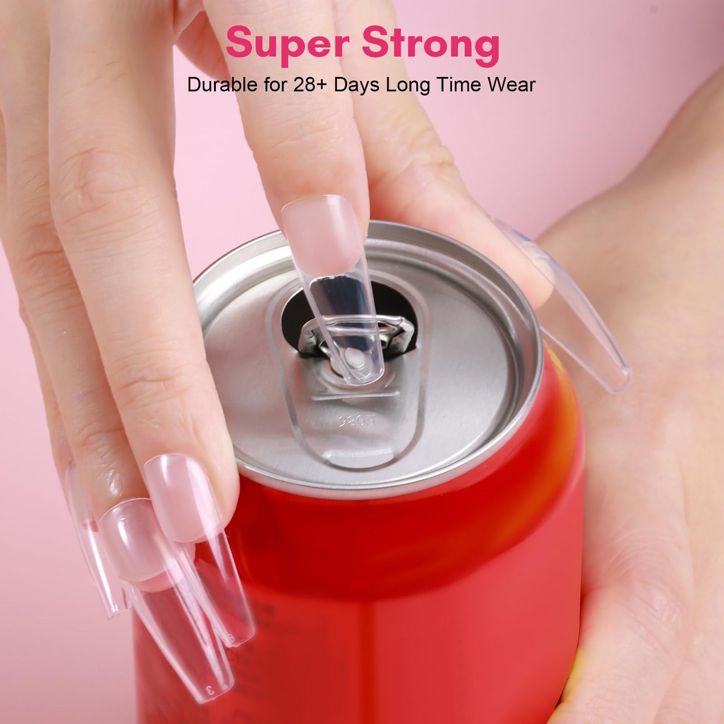 Makartt Super Strong Nail Glue for Acrylic Nails: 7ML 3 Pcs Brush on Nail Glue for Nail Tips Press On Nails Ultra Quick, No UV Lamp, Long-Lasting Hold for Nail Tips, Quick At-Home Manicure