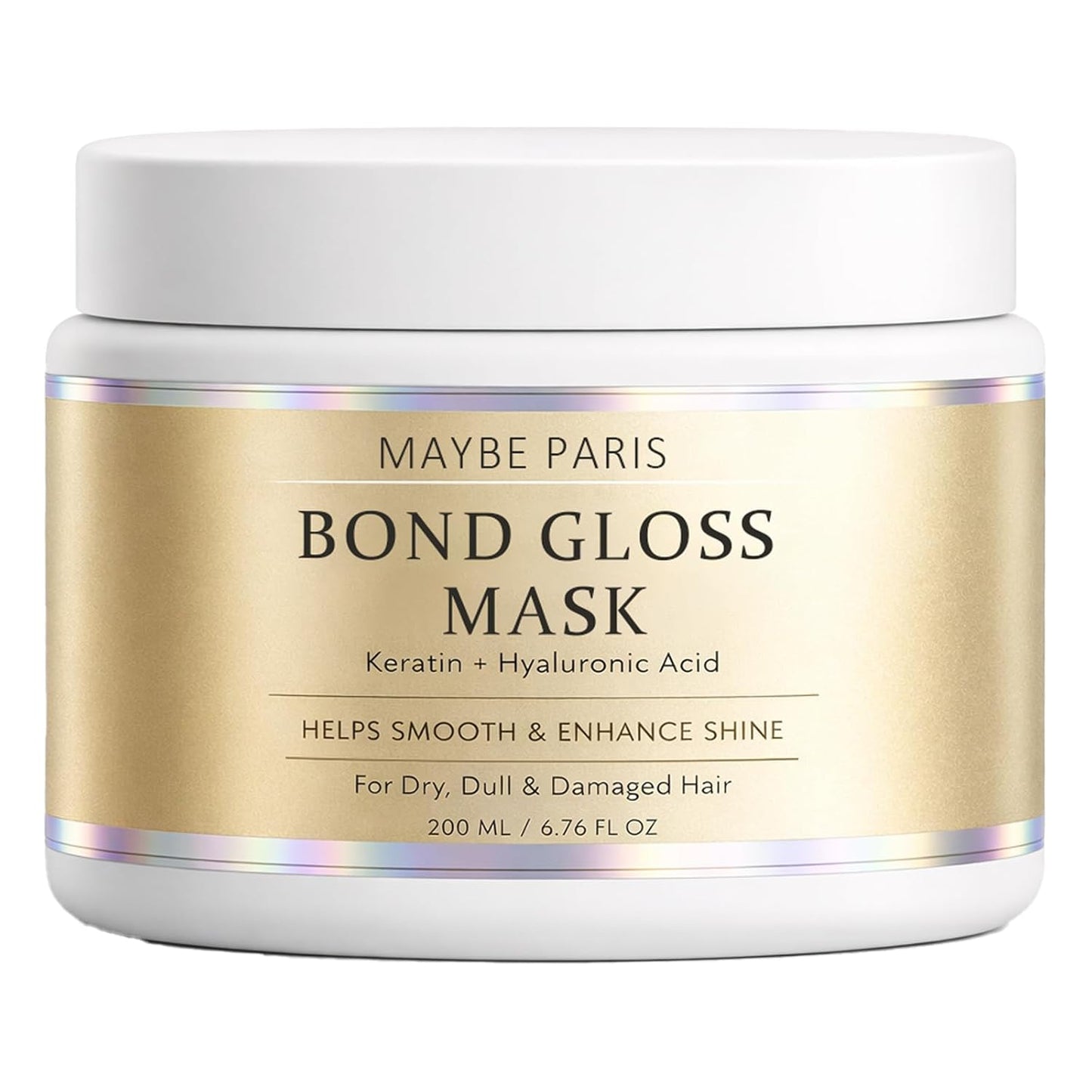 Bond Gloss Mask - Hydrolyzed Keratin & Hyaluronic Acid for Stronger, Smoother Hair | Sulfate-Free, 1 Pack