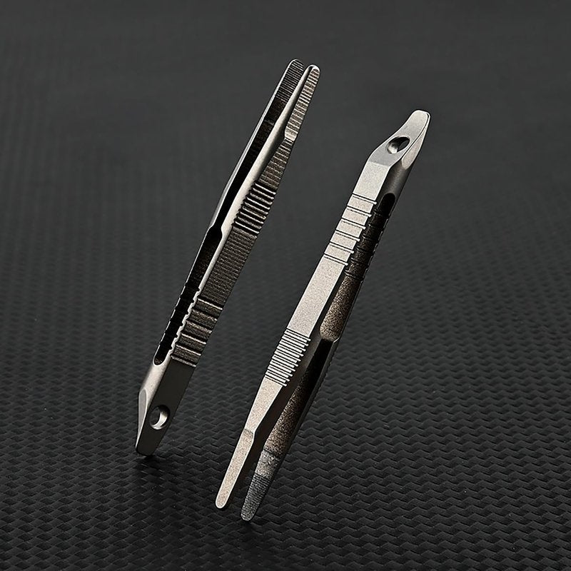 NHDT SW912 Small Titanium Tweezers Tool.Ultralight and Portable EDC Tweezers, Easy to Hold, And Use for Precision Splinter Removal or Holding Small Parts.