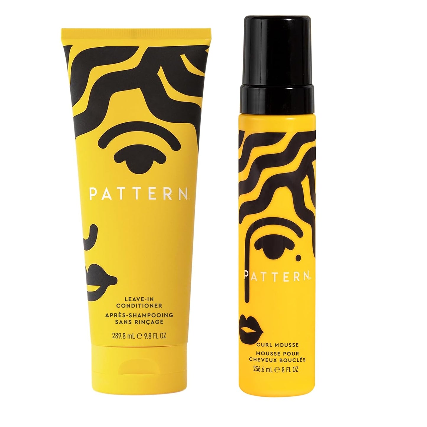 Curly Hair Styling Duo - Curl Mousse & Leave-In Conditioner Set | 8 Fl Oz + 9.8 Fl Oz