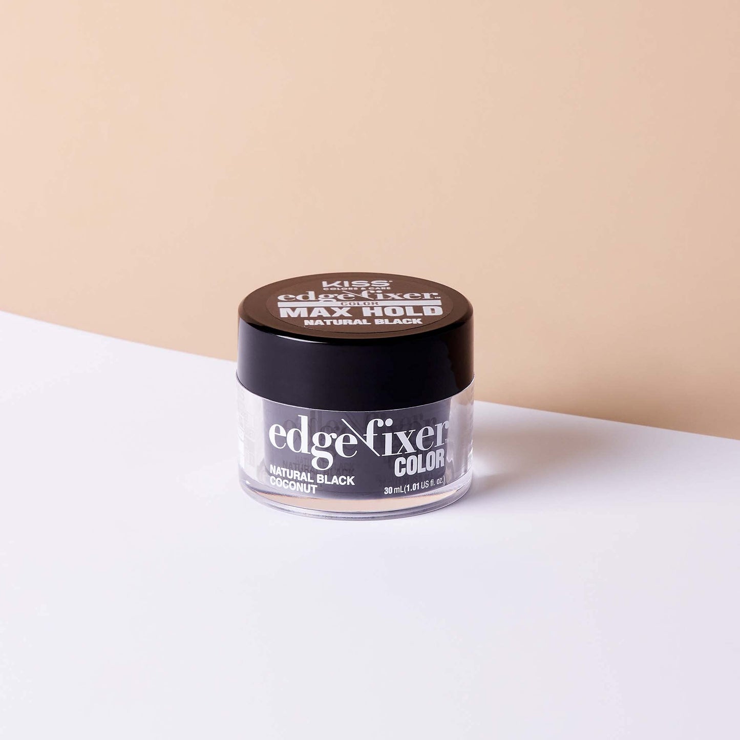 Red by Kiss Edge Fixer Color 24 HR Max Hold & 100% Gray Coverage 30mL (1.01 US fl.oz) Natural Black Perfect for Missing Edges