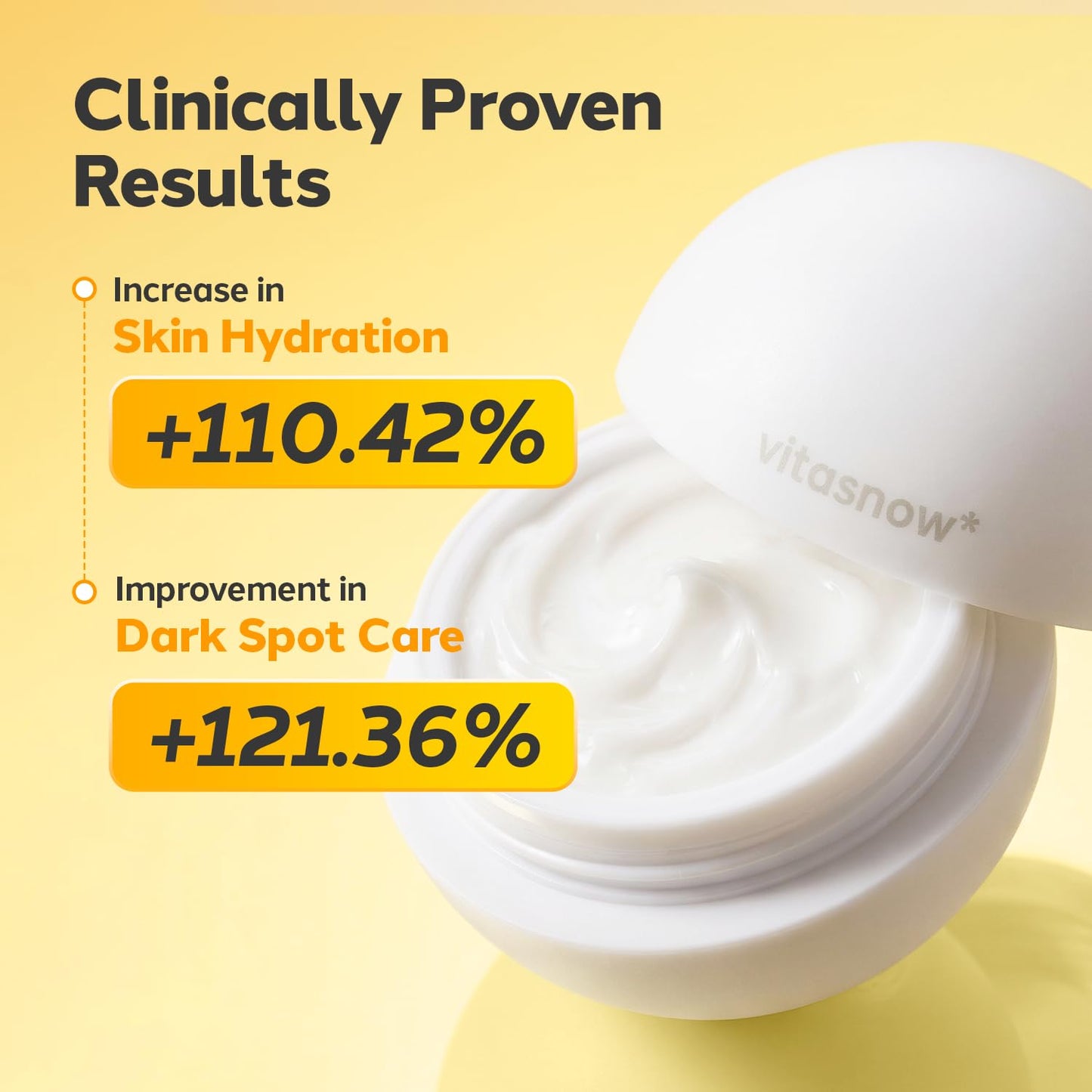 GLAM UP VitaSnow Toning Cream for Face, Dark Spot Corrector & Glow Boost Moisturizer, Tone-up Vitamin C Brightening Cream with Kakadu Plum, Anti-Aging Barrier Hydration for Sensitive Skin, 1.69 fl. oz