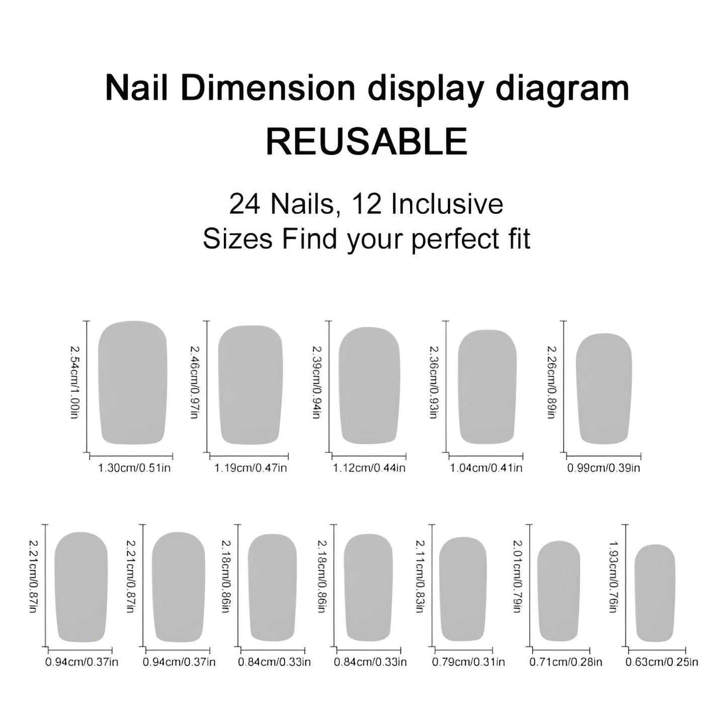 Medium Square Green French Tip Press-On Nails | Glossy Flower Design with Gold Rhinestones - 24 Pcs
