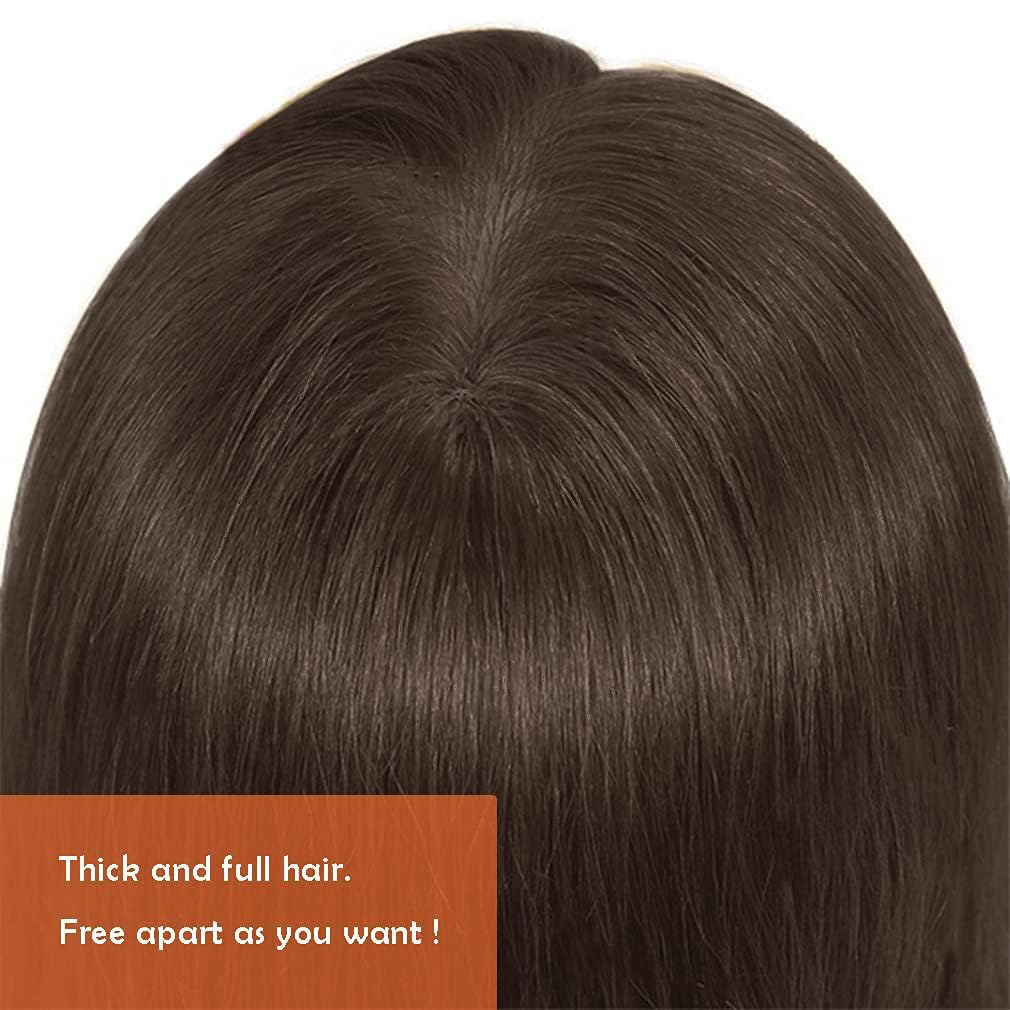 FABA Mannequin Head with Hair, Brown, 26"-28"