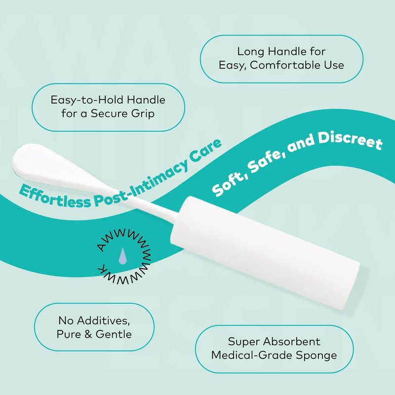 Dripstick Absorbing Sponge For Women - Awkward Essentials Dripstick 20 Pack of Sterile Post Coitus Sponges for Feminine Care and Hygiene