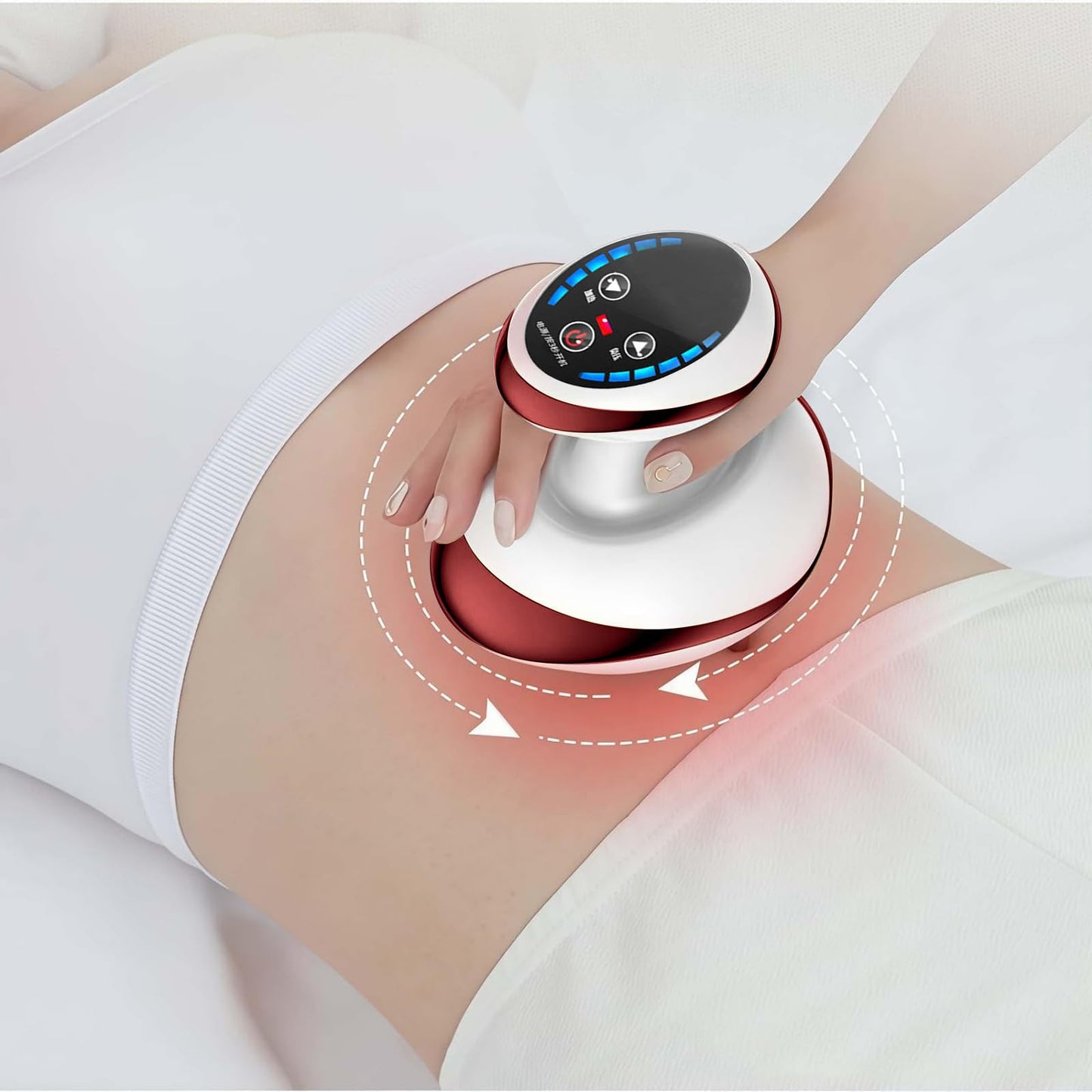 Yanzhenglip Massage 4-in-1 Massager Against Cellulite - Vacuum & Gua Sha Electric, Firmer Skin & Better Circulation, Deep Massage with Heat, for Full Body Use at Home (A-1Set)
