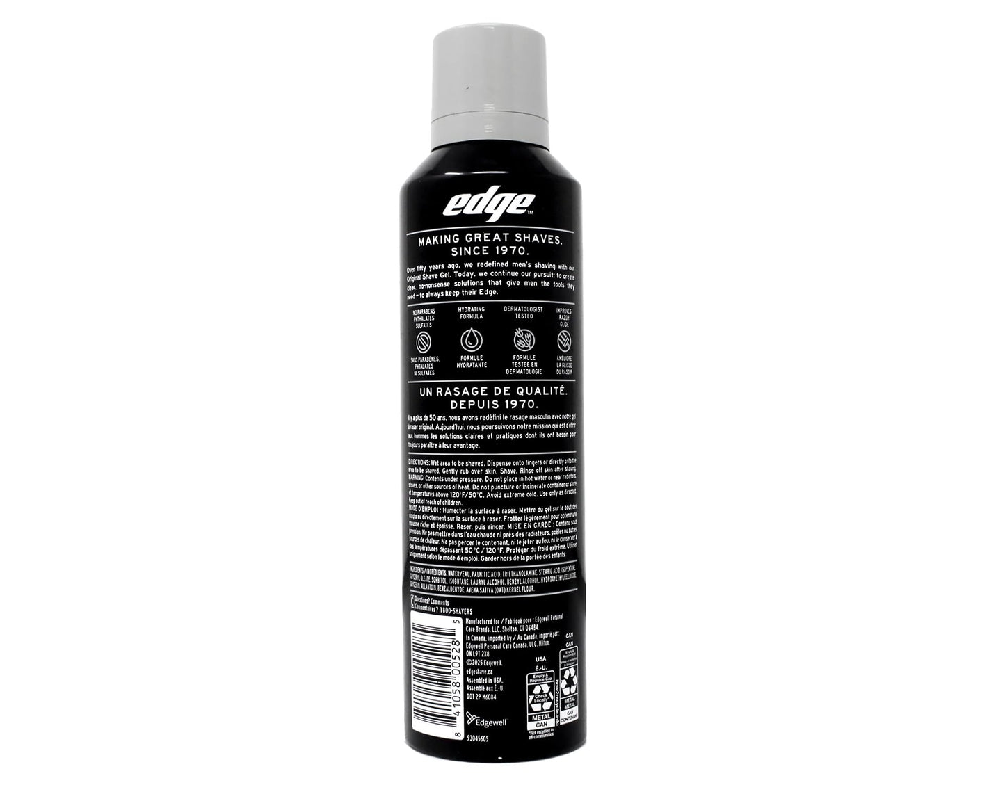 Edge Shave Gel, Fragrance Free, Ultra Sensitive 7 oz (Pack of 8)