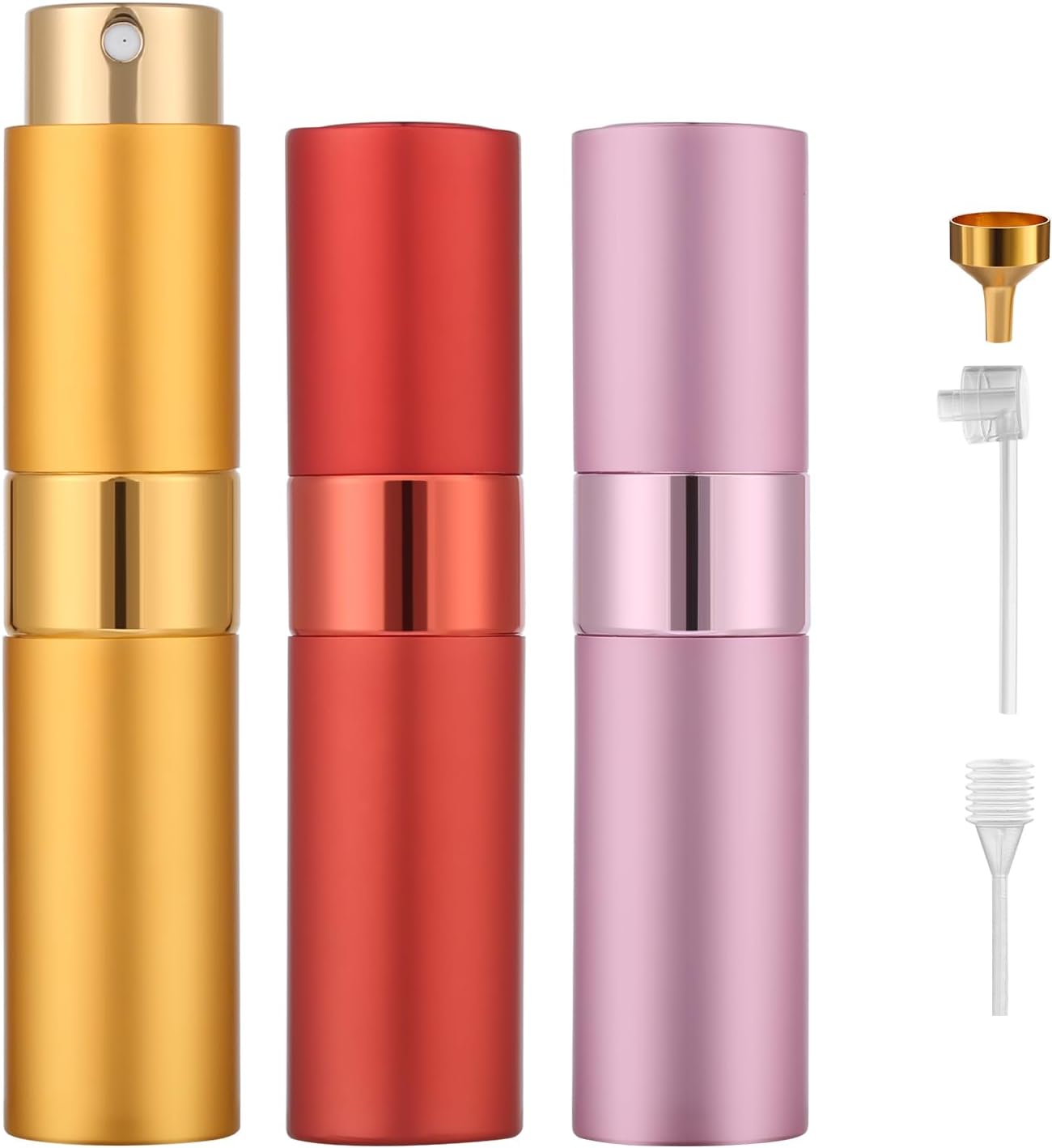 Refillable Perfume Travel Atomizer - 8ML Leakproof Spray Bottle Set (3PCS) | Portable Black Design