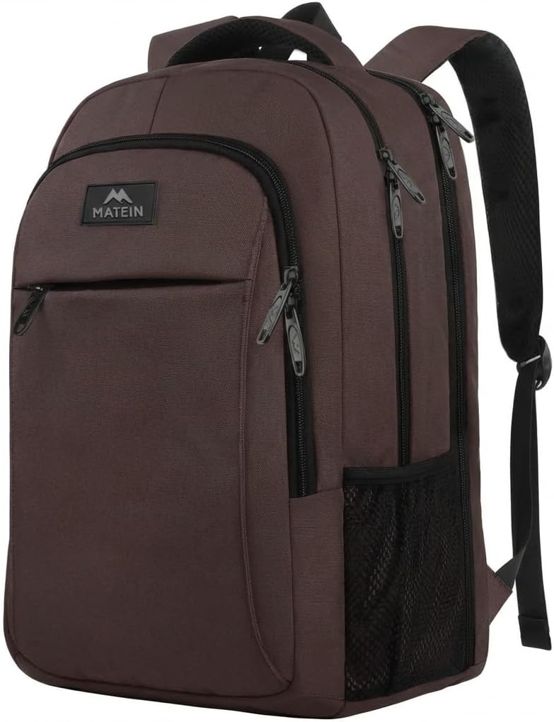 MATEIN Travel Laptop Backpack - Anti-Theft Water-Resistant Bag for 15.6" Laptops | Grey