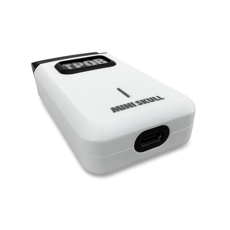 TPOB Mini Skull Single Shaver Compact Design that can fit in Your Pocket with a Turbo Charged Motor, Perfect for Both Professional and at-Home use (White)