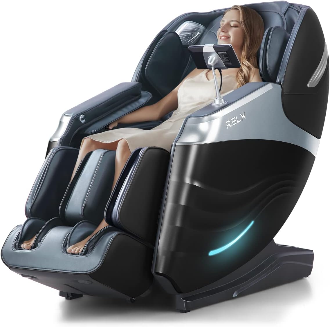 Full Body Shiatsu Massage Chair - 20 Modes, Zero Gravity, Built-In Heat & AI Control | Black