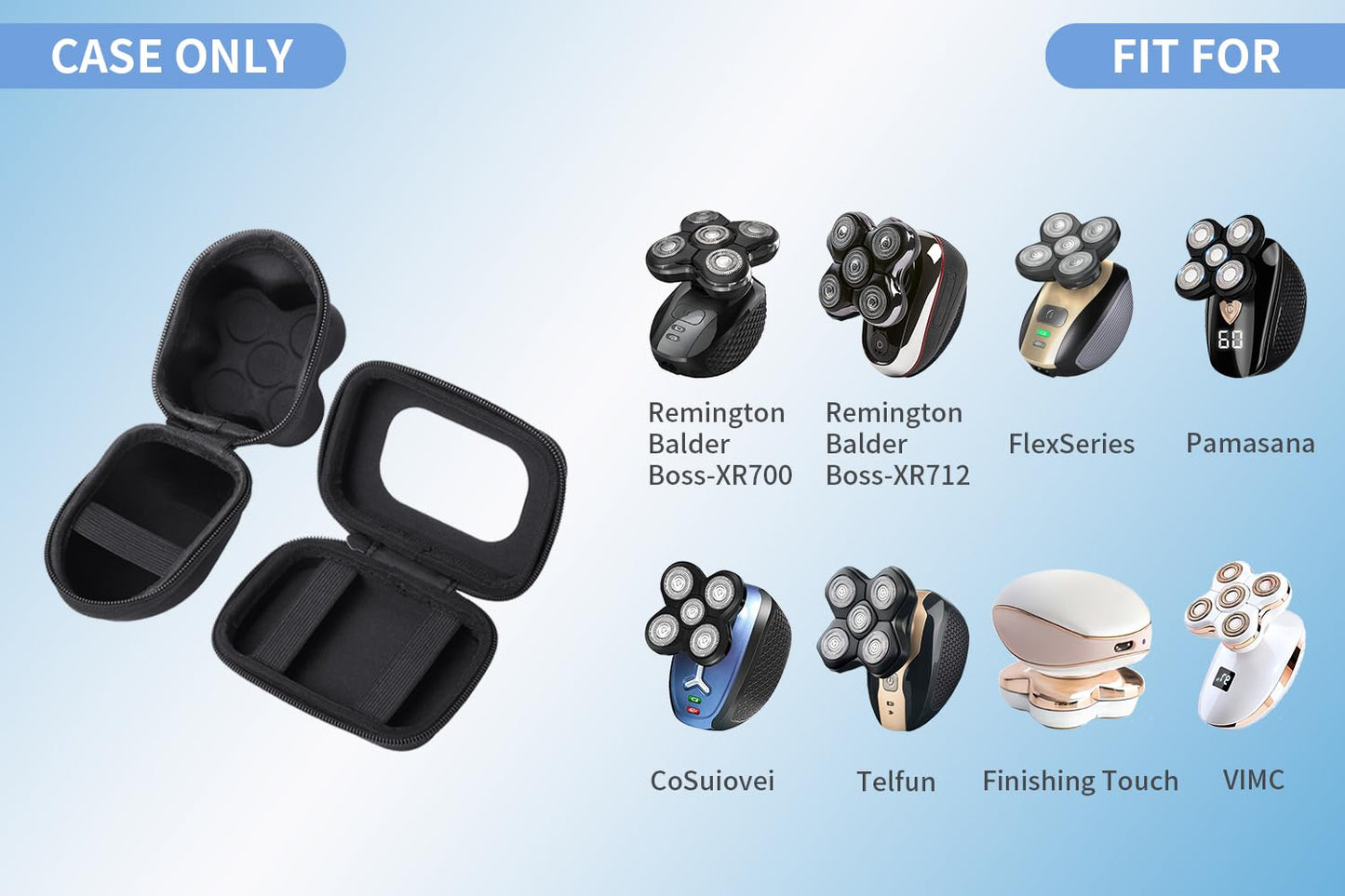 Generic EVA Protective Case Kit Compatible with Remington Balder Boss XR7120: 2 Cases
