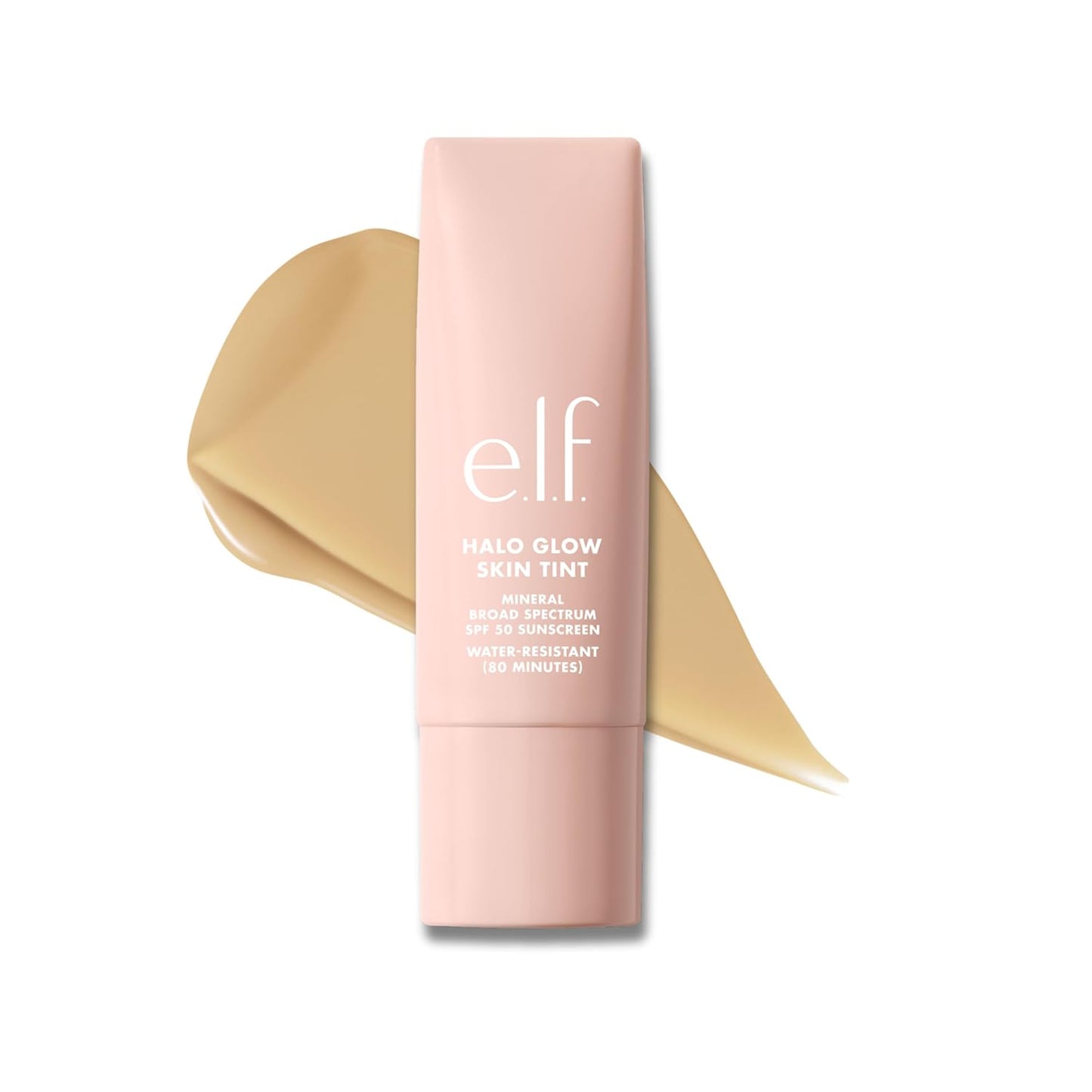 e.l.f. Halo Glow Skin Tint SPF 50 - Tinted Moisturizer for Natural Glow | Light Warm, Buildable Coverage