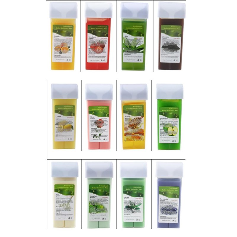 Practical 100 G Depilatory Wax Cartridges Hair Removal Cream Beeswax Roll on Hot Wax for All Body Parts