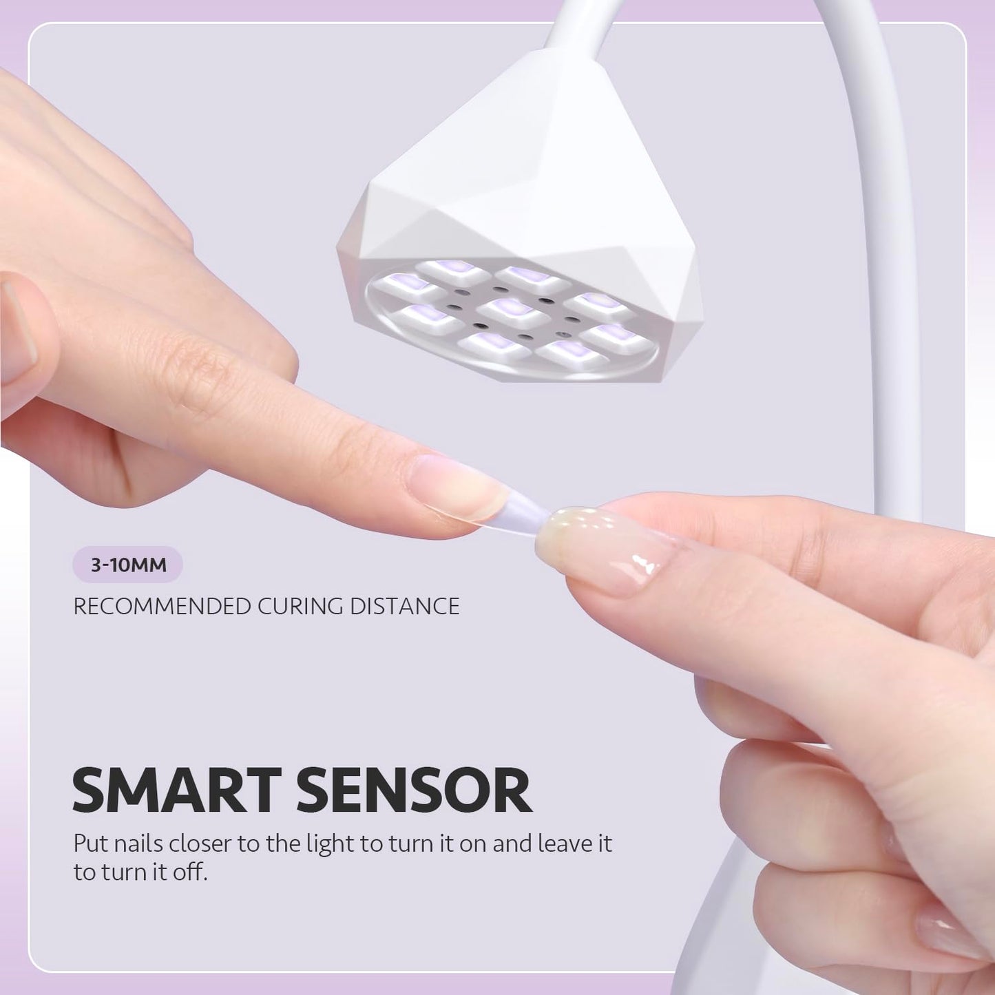 GAOY Omin-Cure Nail Lamp, Rechargeable UV Light for Gel Nails, Cordless, Salon Manicure and DIY at Home