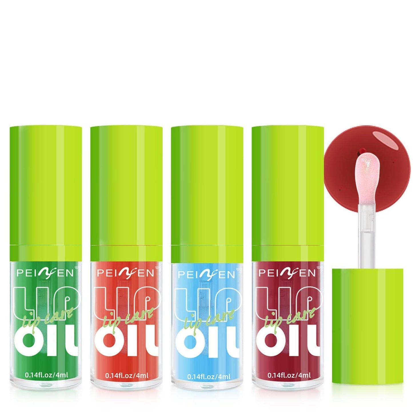 Hydrating Lip Oil Set - 6 PCS Big Brush Head Gloss | Nourishing, Non-Sticky, Long-Lasting Shine