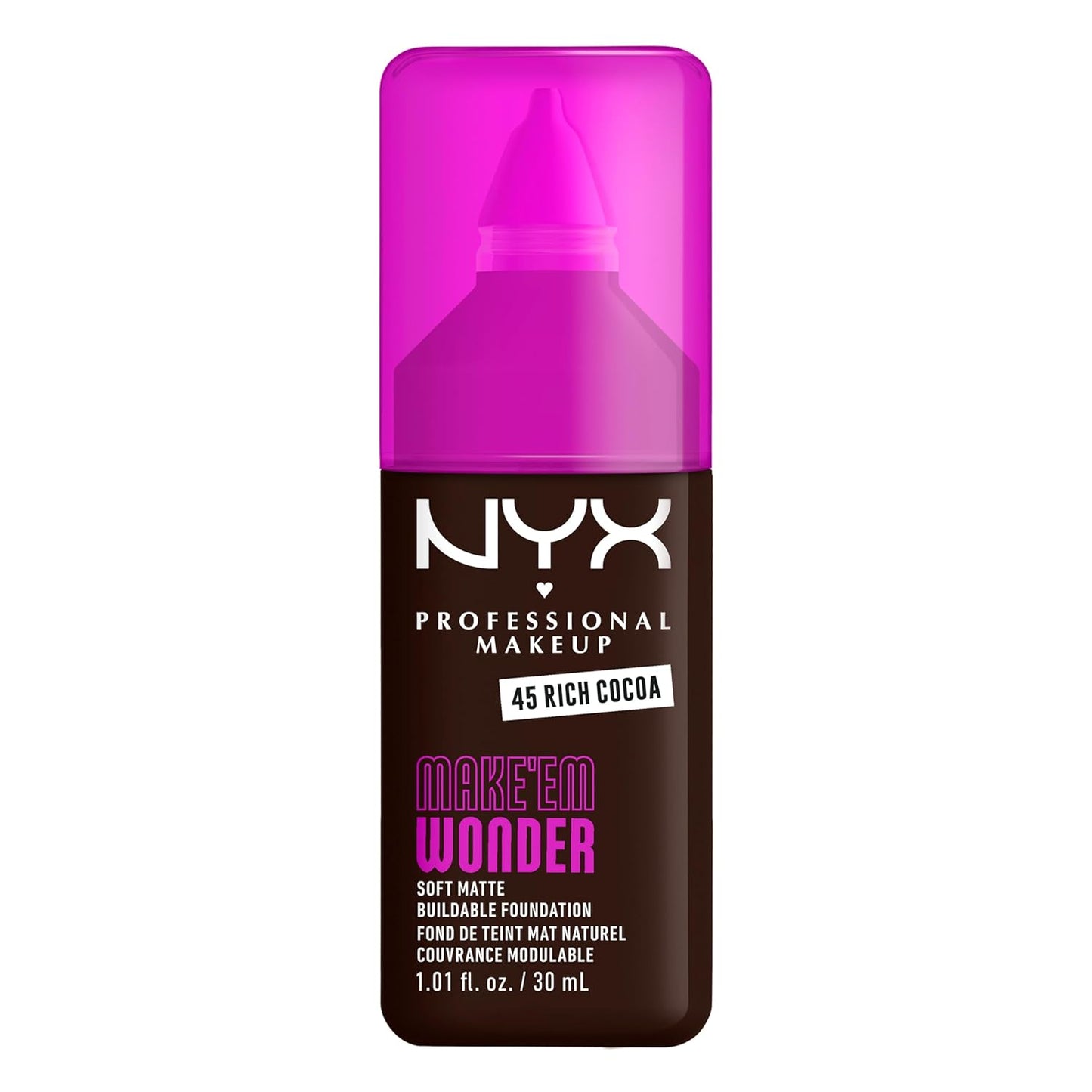 NYX Professional Makeup Liquid Foundation - 24HR Soft Matte Finish, Buildable Full Coverage | 12 Natural