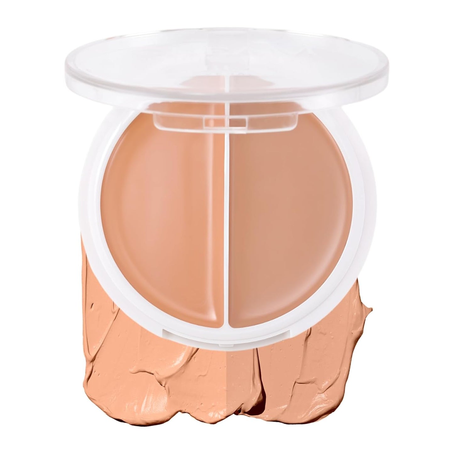 Dual-Toned Cream Foundation - Flawless Finish & Full Coverage Makeup | Waterproof, Blendable, Creamy Texture, Shade 04