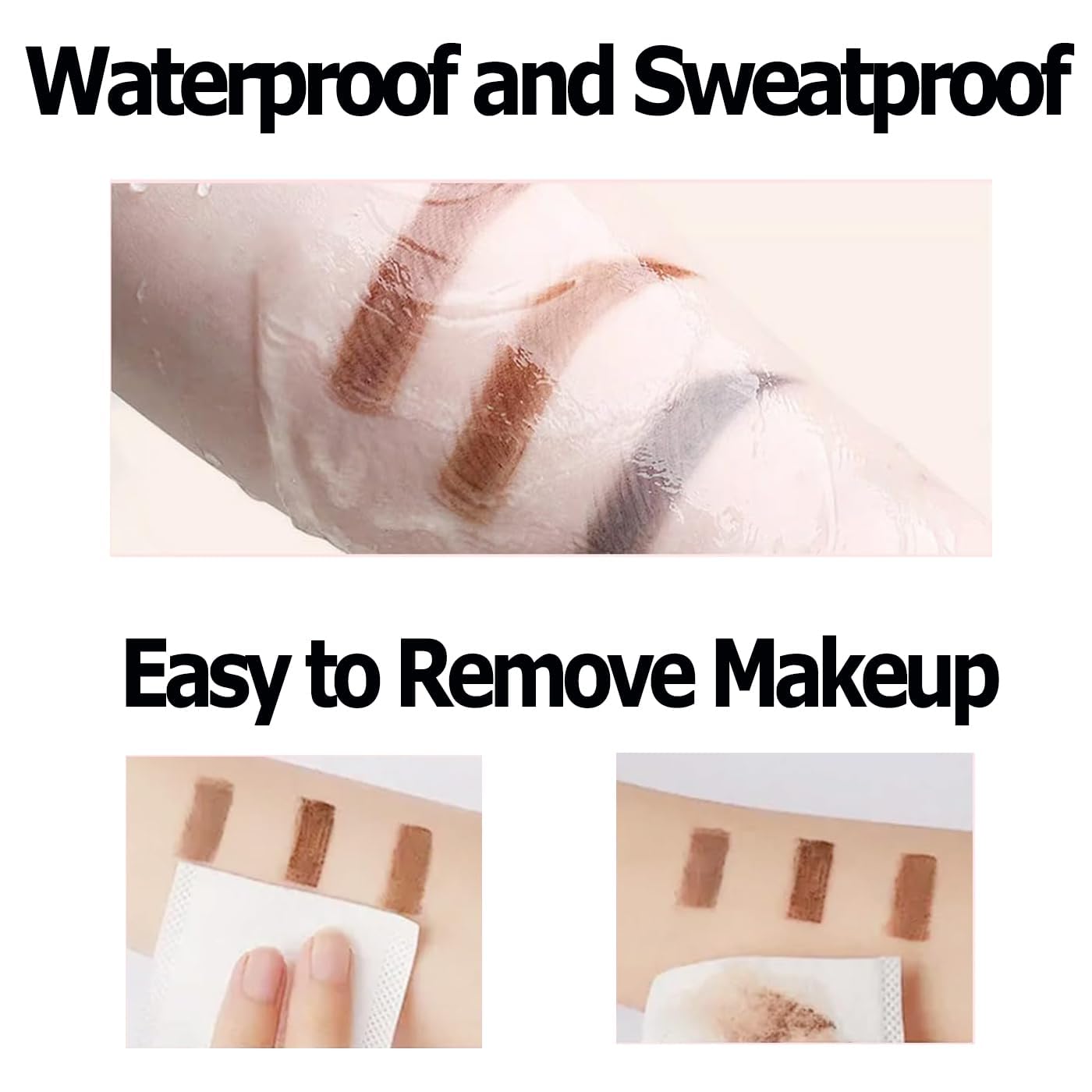 Peel-Off Eyebrow Gel - Waterproof & Sweatproof Brown Brow Gel for Flawless, Natural-Looking Brows | Long-Lasting, 1 oz