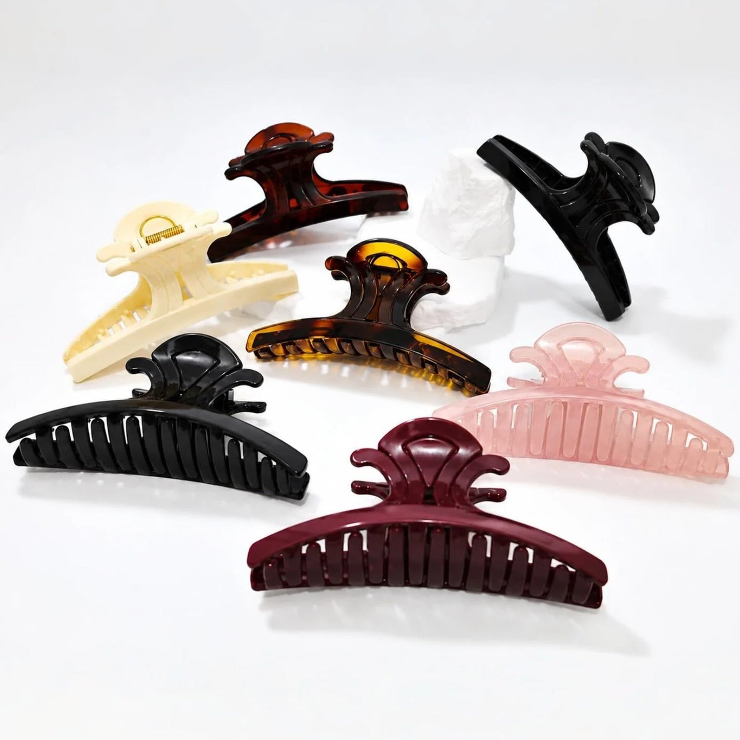 Curved Butterfly Hair Claw Clip - 5 Inch Extra Large, Strong Hold for Thick & Thin Hair | Matte Tortoiseshell