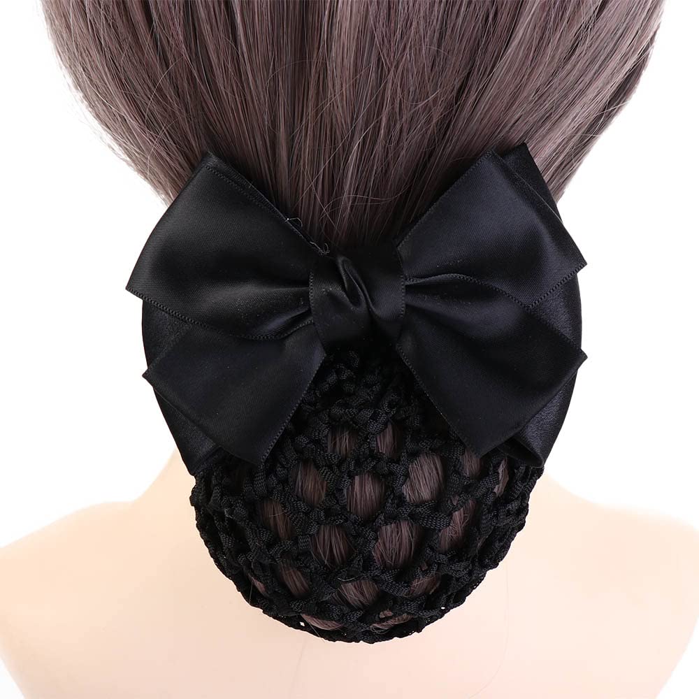 Net Bun Hair Cover Girls Women Barrette Hair Accessories Hairgrips Hair Clip Ribbon Net Bun Snood(06)
