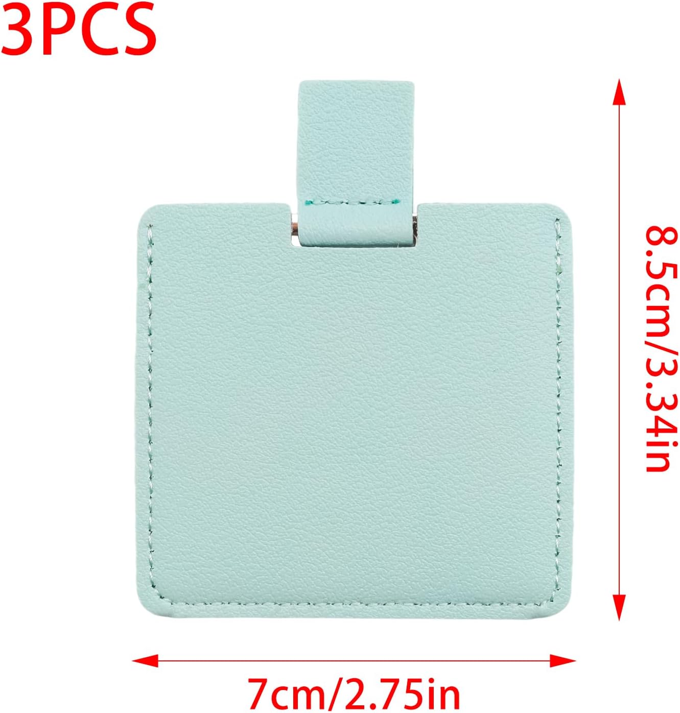 Compact Travel Mirror Set - 3 PCS Mini Handheld Mirrors with PU Leather Case | Macaron Colors for Makeup & Gifts