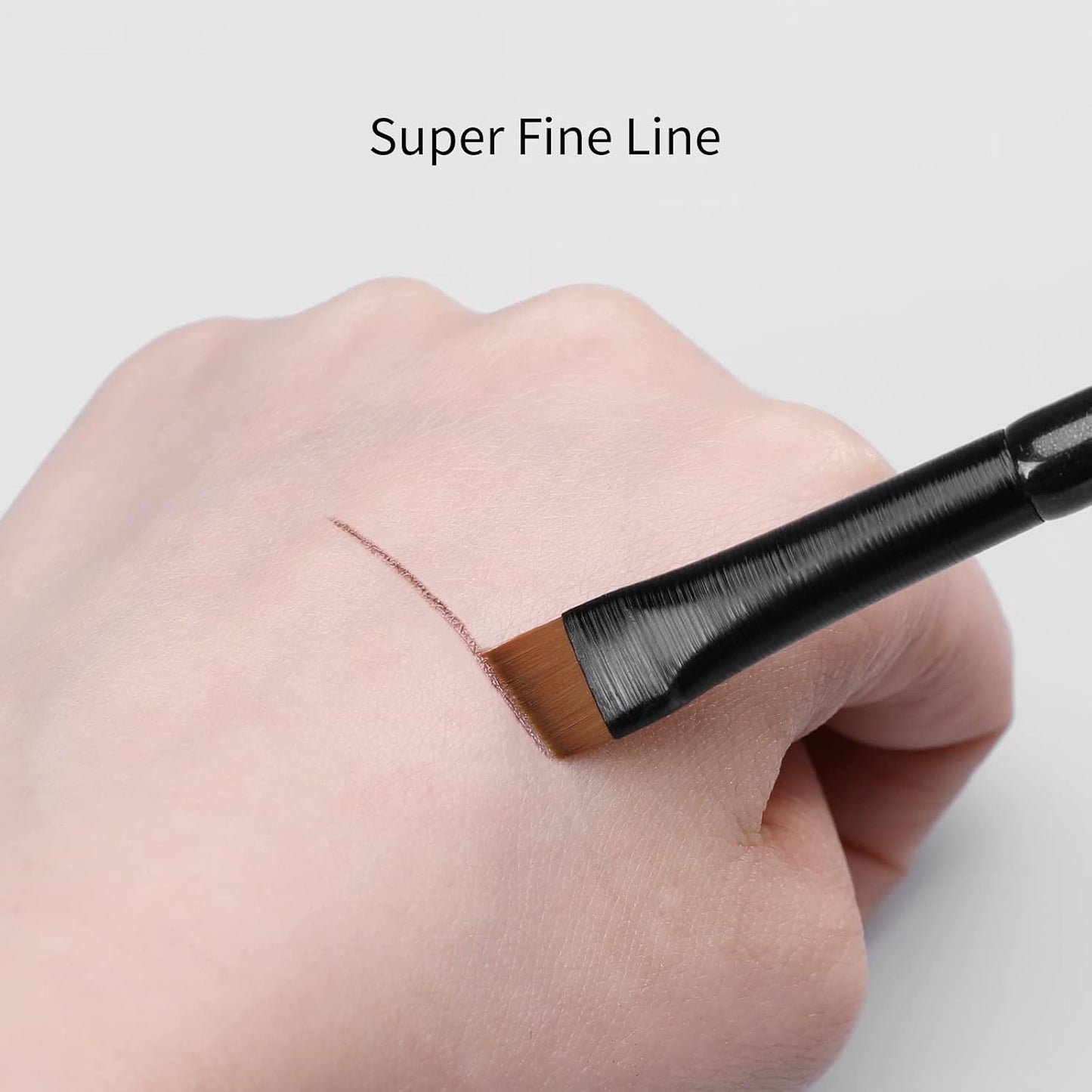 Angled Eyeliner Brushes Set - Ultra Thin Synthetic Bristles | 2pcs Eye Makeup Tool