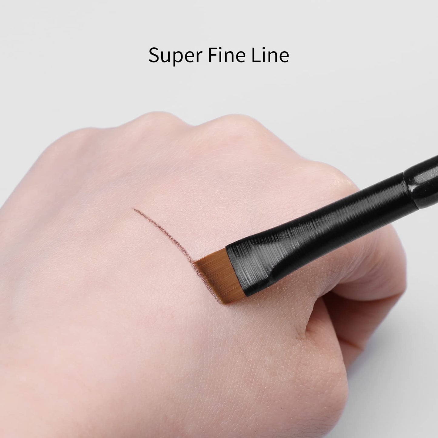 Fine Angled Eyeliner Brushes, MSQ Eye Liner brush, 2pcs Angled Eyebrow Brushes Set Ultra Thin Eyeliner Brush Synthetic Bristles Eye Makeup Tool