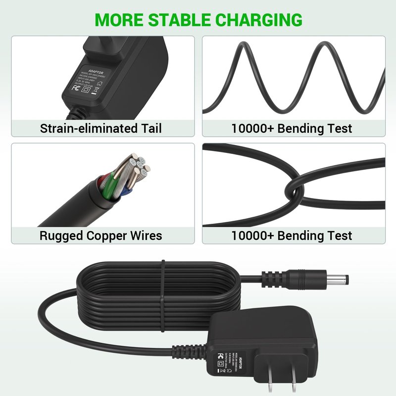 NFGEKT 8V Shaver Charger Compatible with Philips Norelco Multigroom HQ840 3000 Series MG3750 MG3750/50 MG3750/10 MG3750/60 MG3760 MG3760/50 Shaver Power Supply Cord Charger