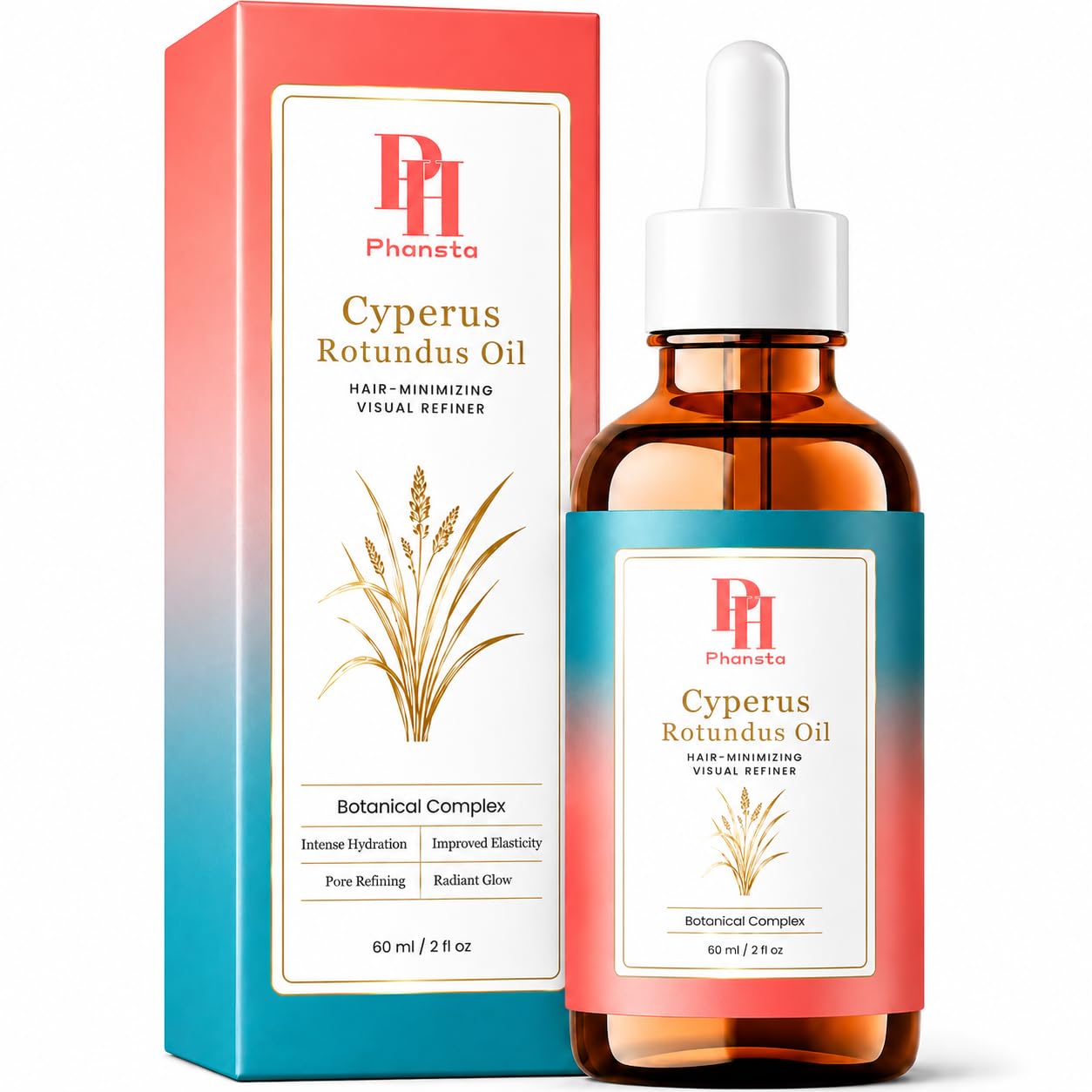 Cyperus Rotundus Oil - Natural Facial & Body Hair Care Oil | Non-Greasy Moisturizer for Post-Shave, 2.02 Fl Oz