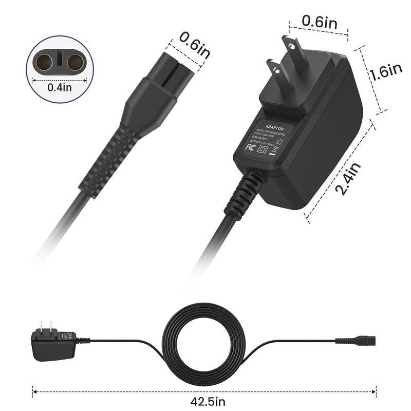 Xxszhy 4.3V Charger Fit for Philips Norelco One Blade Old Model A00390 QP2520 QP2521 QP2522 QP2515 MG5700 MG3740 MG3720 QG3330 Electric Shaver for Phillips OneBlade Replacement Adapter Power Cord