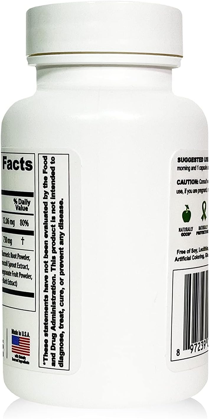 DHT Blocker Supplement - Natural Hair & Skin Support with Dim, Turmeric & Astragalus | 60 Vegan Capsules