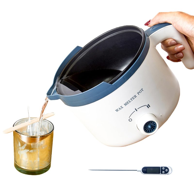 Electric Wax Melter for Candle Making with Pouring Spout, Non-Stick Small Candle Making Pouring Pot, Candle Melting Pot