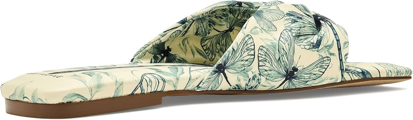 Tia Ruched Printed Sandals - Stylish Summer Footwear for Women | Comfortable & Trendy