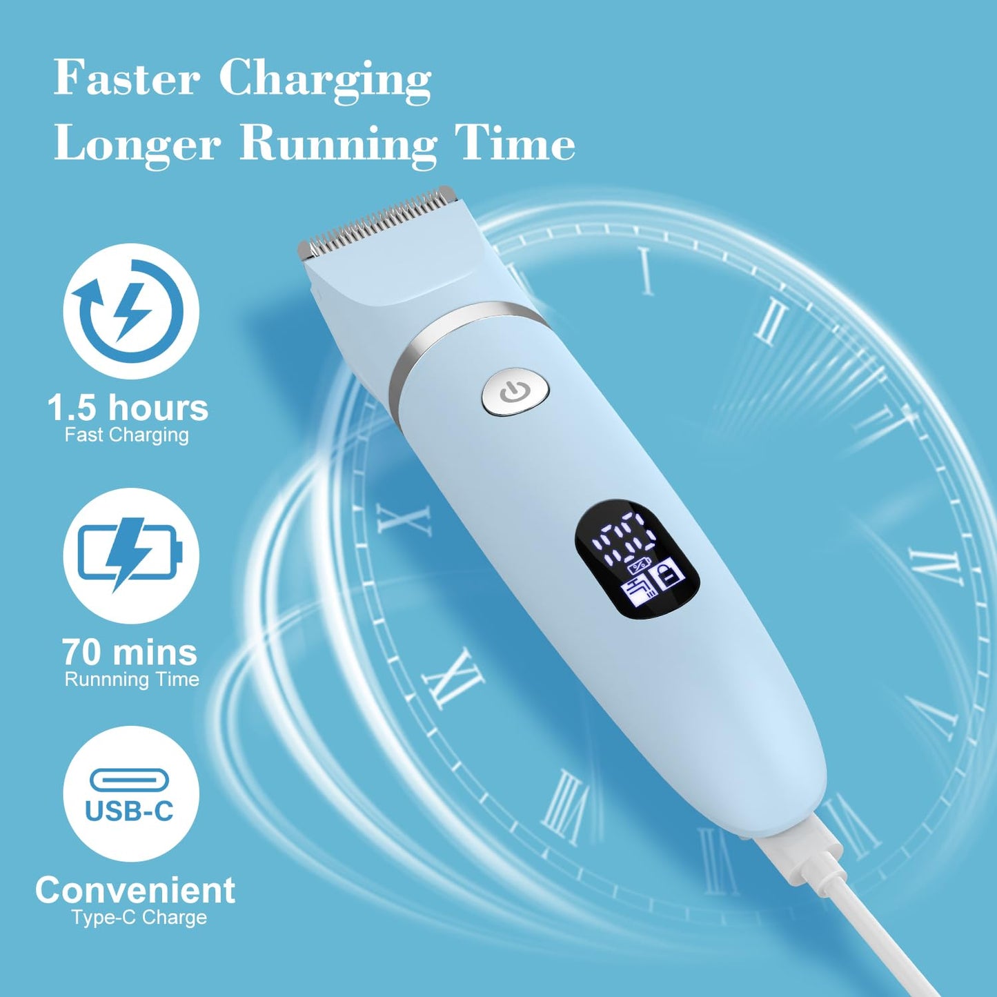Zivelier 3-in-1 Electric Razor IPX7 Waterproof Bikini Trimmer Wet & Dry Use Painless Personal Trimmer Groomer for Ladies Face Body Legs Bikini Public Hairs Electric Lady Shaver with Replaceable Heads