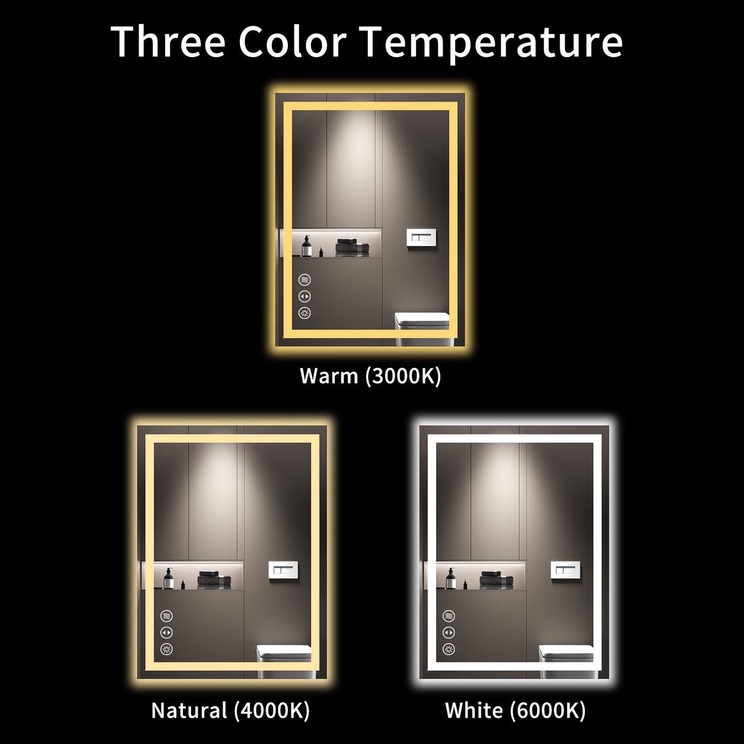 LOAAO 24"X32" LED Bathroom Mirror with Lights