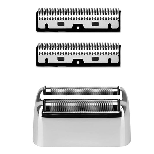 Kaynway Replacement Foil and Cutters for BaBylissPRO Barberology Double Foil Shaver, Professional Foil Cutter Blade for BaBylissPRO Barberology FX Collection Metal Foil Shaver (Silver)