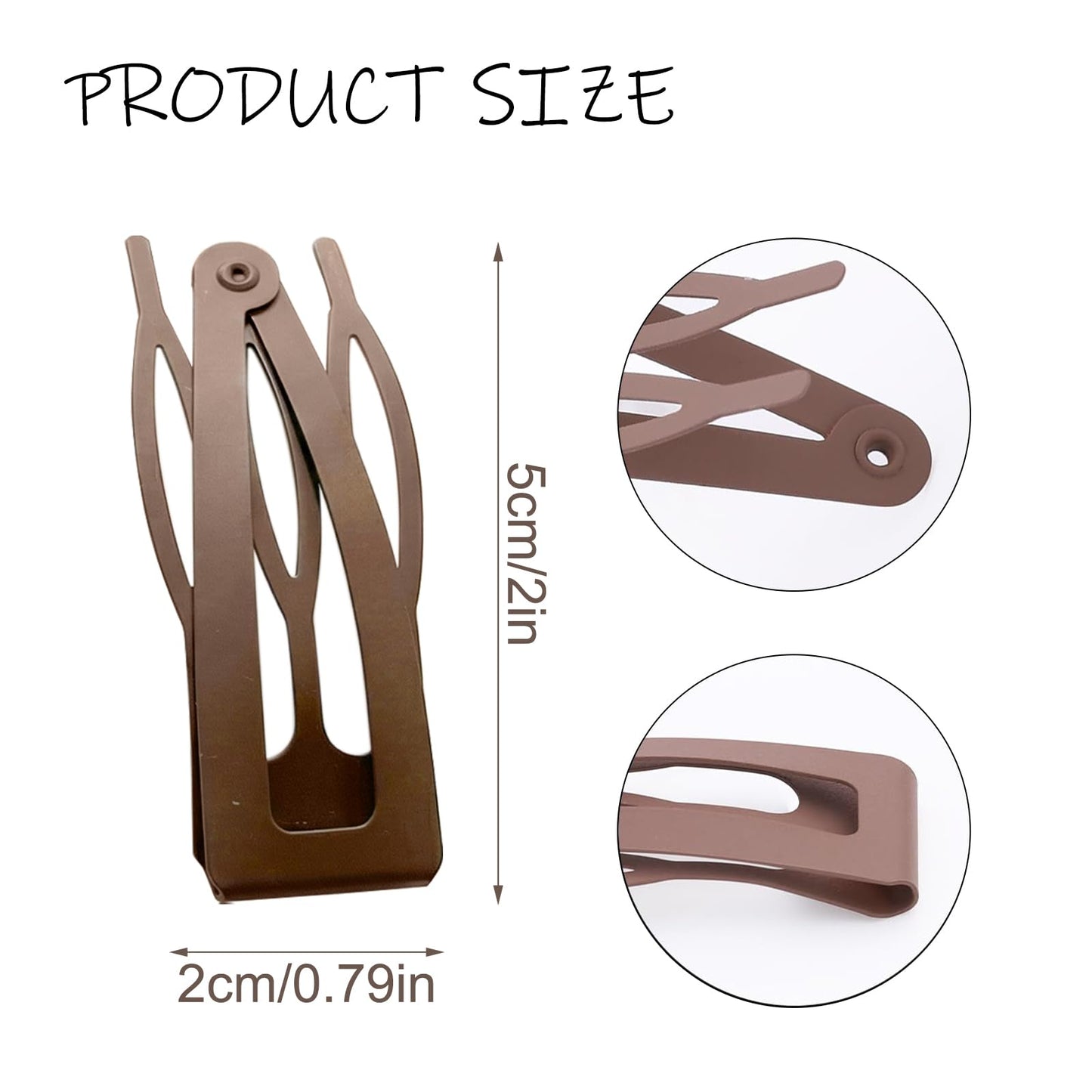 10pcs Double Grip Metal Hair Clips Small Snap Barrettes For Women Styling Salon Accessories(Black, Gold, Beige, Brown)