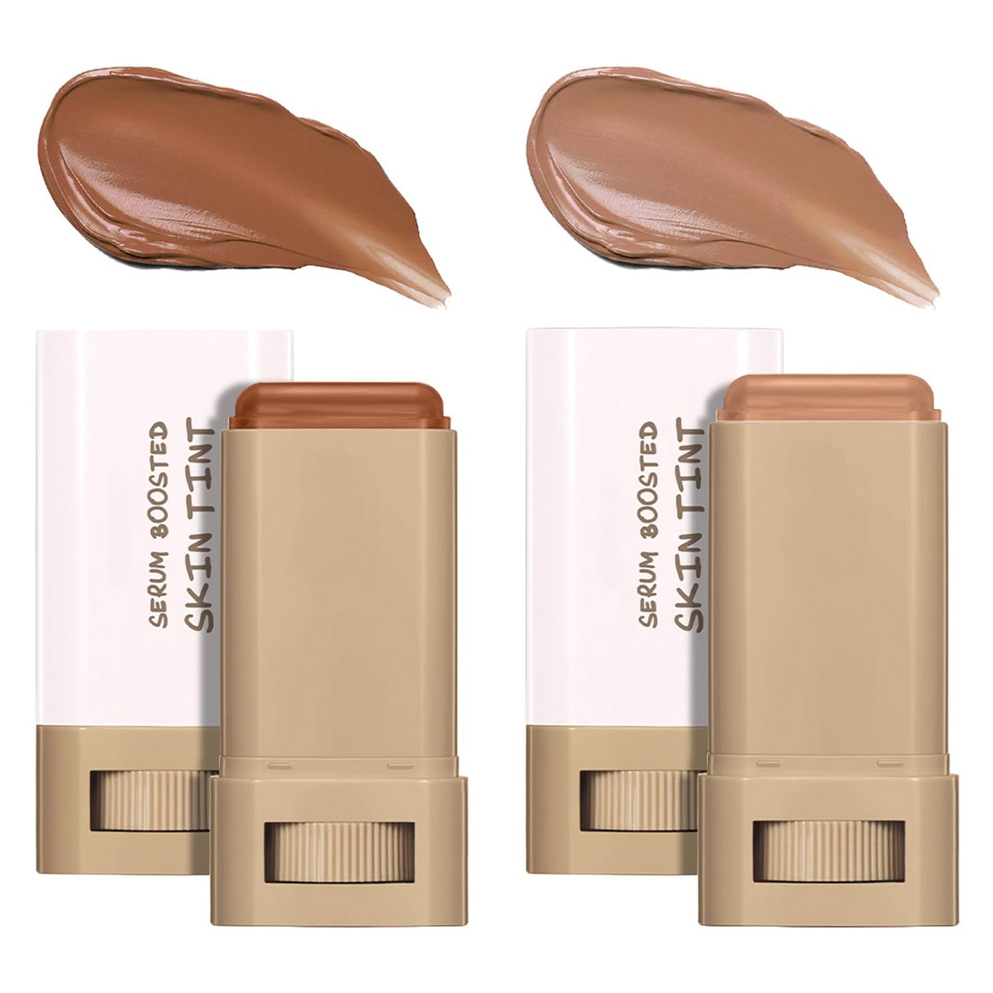 Skin Tint Foundation Stick - Full Coverage Tinted Moisturizer with SPF | Dewy Finish #02