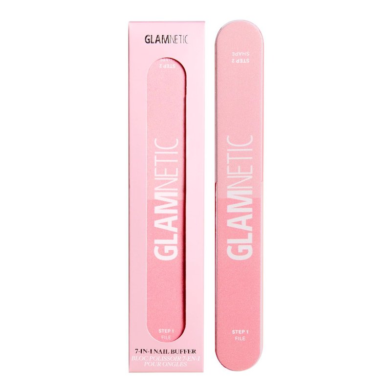 Glamnetic 7-in-1 Nail Buffer | All-in-One, 7 Step Nail Buffing Block for Filing, Shaping, Smoothing & Polishing | Lightweight & Easy to Use | EVA & Sandpaper Nail File Buffer