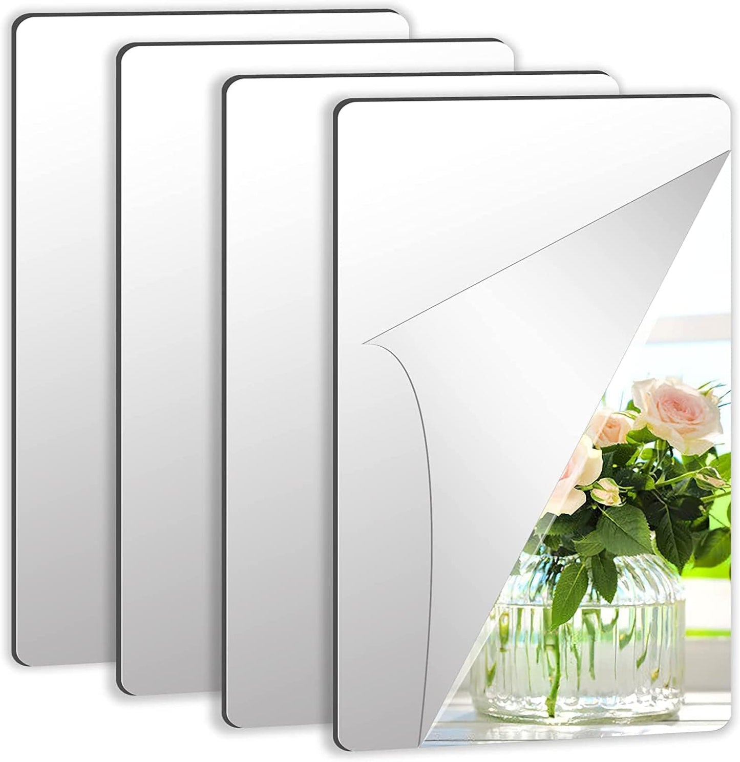 Medium Fogless Shaving Mirror - 2 Pack Shatterproof Wall & Handheld Design | 6x8 Inch for Travel & Camping