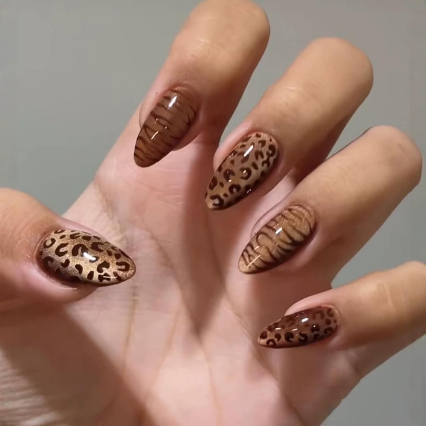 Flower Nail Press Ons - French Tip 3D Floral Butterfly Acrylic Nails | Glossy Pink Medium Almond Full Cover - 24 Pcs