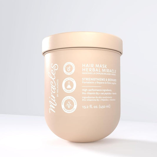 Herbal Miracle Hair Mask - Intensive Repair & Hydration for Damaged Hair | Pro-Vitamin B5, Oat Peptides, Keratin, Vitamin E