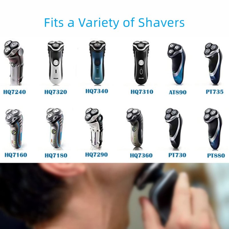 HQ8 Replacement Heads for Aquatec Shavers,Compatible with Philips Norelco Razor PT720 AT880 AT810 Heads, HQ8 Blades,3 pcs