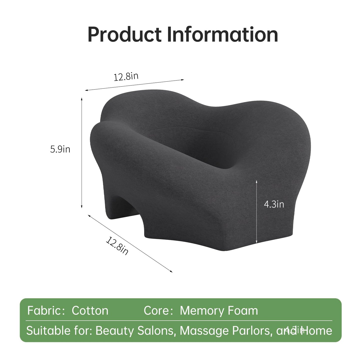 UTJZIB Massage Pillow Face Down - Headrest Face Pillow for Bed, After Post-Eye & BBL Surgery Recovery, Beach Tanning, Stomach Sleeping, Face Cradle Prone Sleepers.