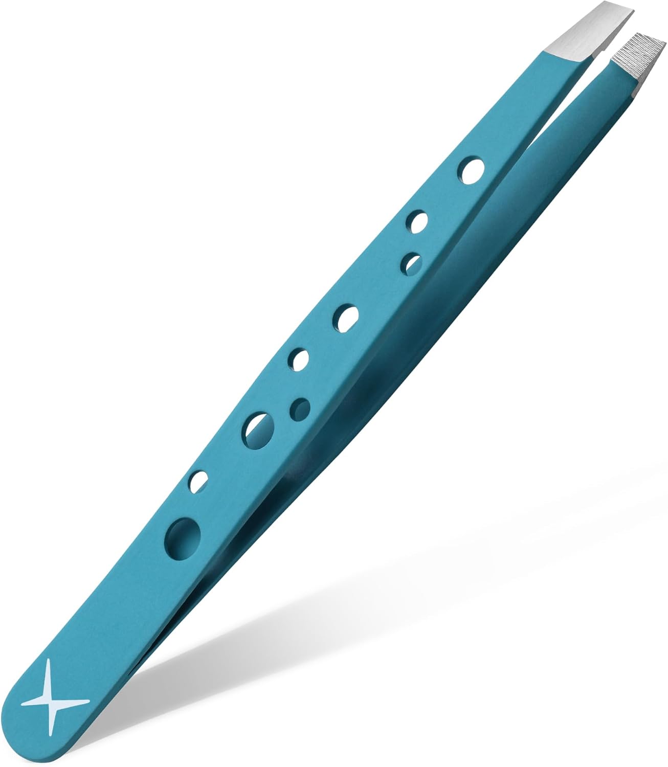 Precision Eyebrow Tweezers - Japanese Stainless Steel, Slant Tip for Fine Hair | Unique Luminous Citrus Color